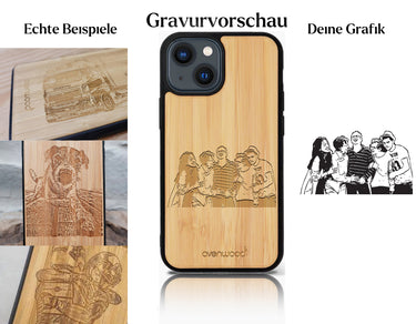 INDIVIDUELL iPhone 13 Bambus-Kunststoff